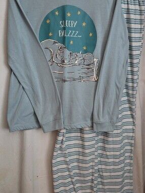 wonder nation blue PJ Tee with white "Sleepy Palzzz" XL(14-16)